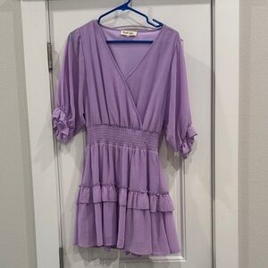 Peach Love California Lavender Mini Dress